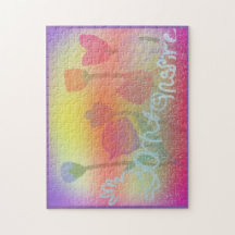 puzzle du printemps 11x14 avec la boîte-cadeau