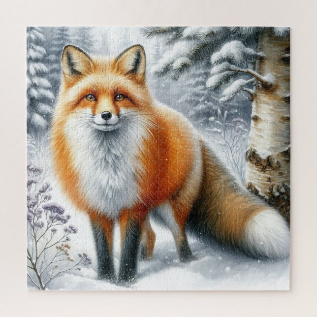 Puzzle du renard d'hiver (Vertical)