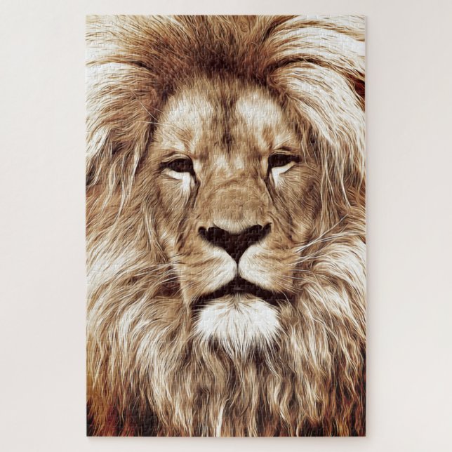 Puzzle du visage de lion (Vertical)