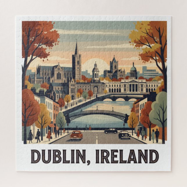 Puzzle Dublin en Automne (Vertical)