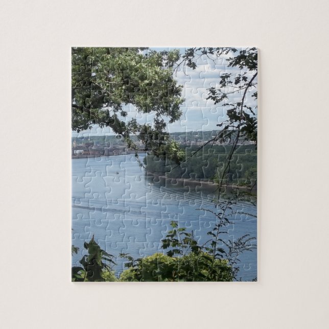 Puzzle Dubuque Iowa sur le fleuve Mississippi (Vertical)