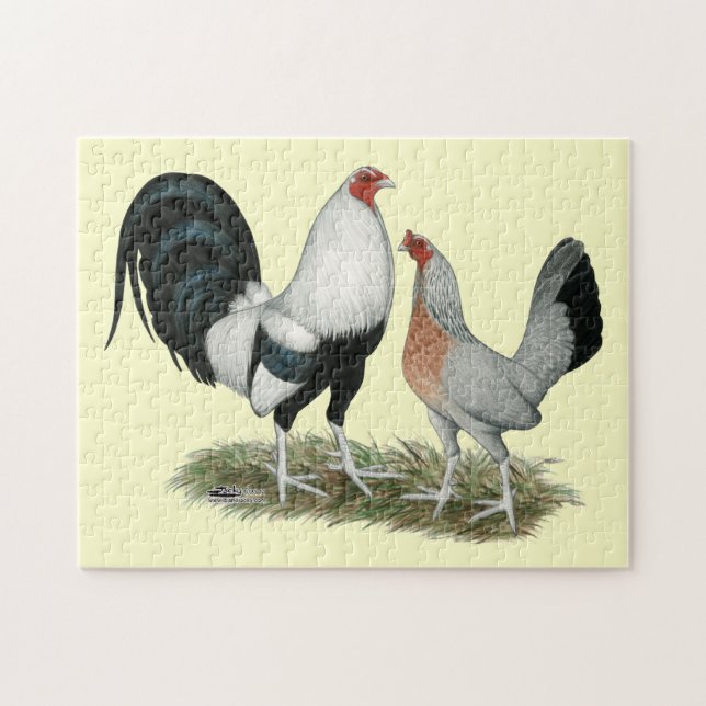 Puzzle Duckwing argenté Gamefowl (Horizontal)