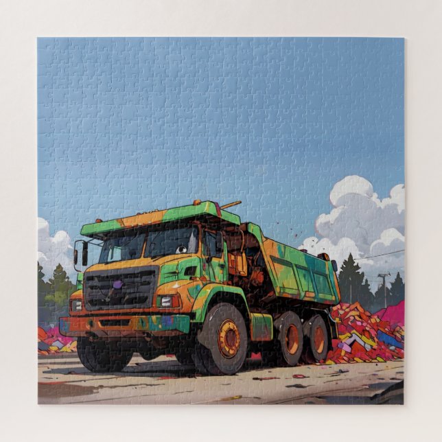 Puzzle Dumping des briques - Camion Haul Big-Rig (Vertical)