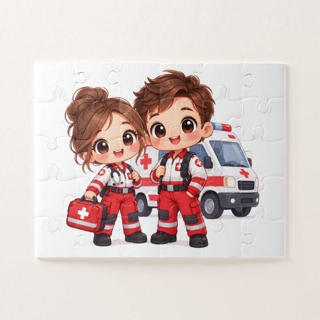Puzzle Duo de secouristes attentionnés (Horizontal)