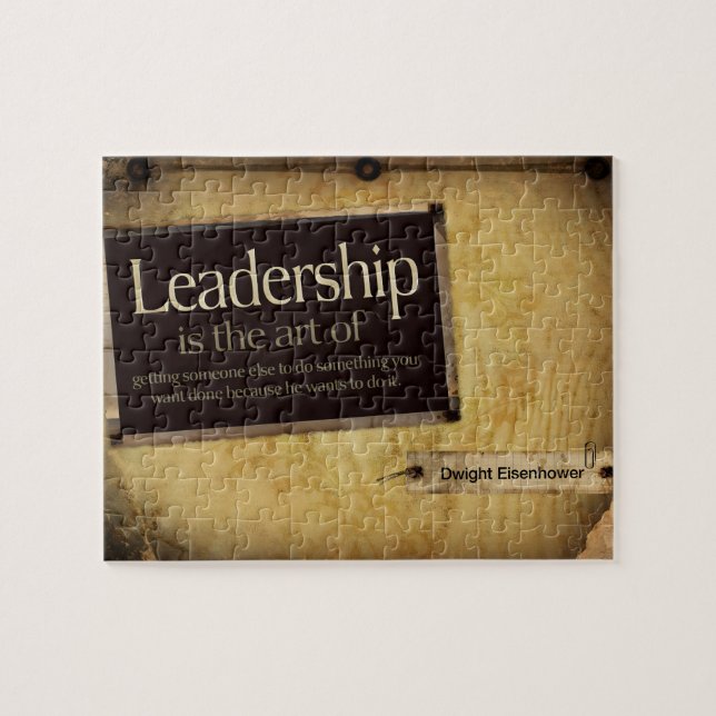 Puzzle Dwight Eisenhower Citation Inspirationnelle "Leade (Horizontal)