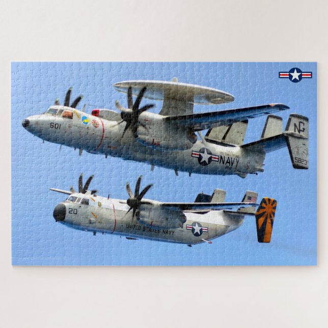 Puzzle E-2C HAWKEYE et C-2A GREYHOUND (20 x 30 POUCES) (Horizontal)