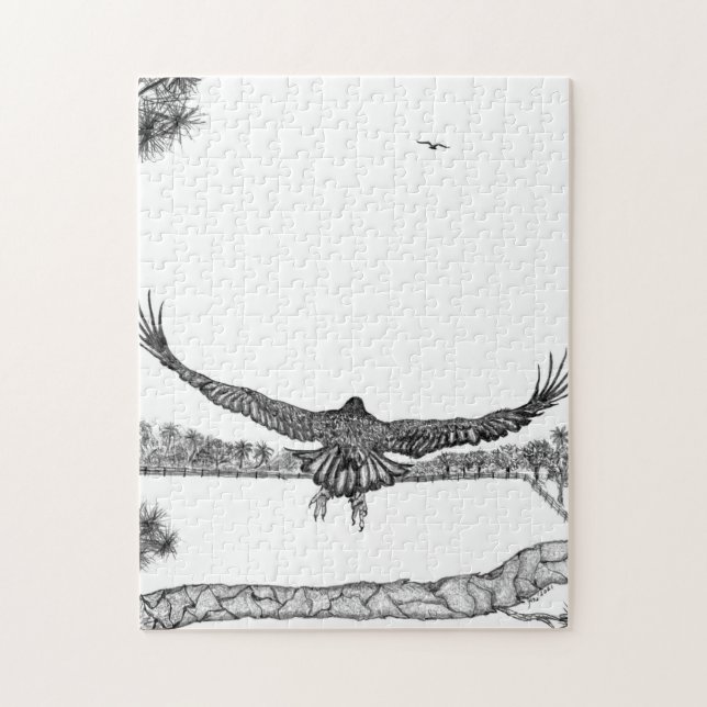 PUZZLE EAGLES HARRIET + M HOME FORGER ATTENDEZ-MOI (Vertical)