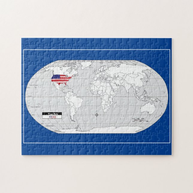 Puzzle Earth, You Are Here (Horizontal)