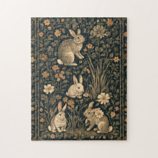 Puzzle Easter Bunny William Morris Art & Craft Style Chic