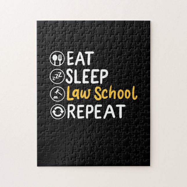 Puzzle Eat Sleep Law School Répétition (Vertical)