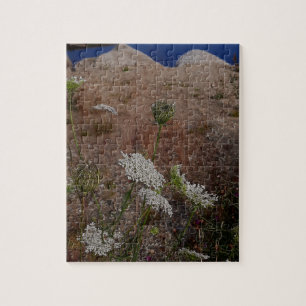 Puzzle Eau calme avec rive de fleurs sauvages