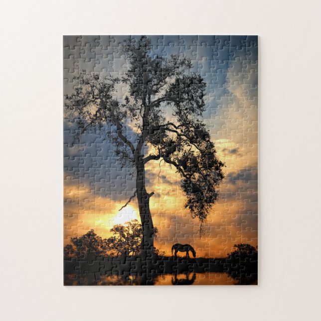 Puzzle Eau Cheval Oak Tree Nature Pays (Vertical)