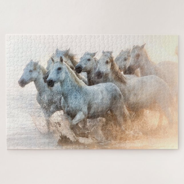 Puzzle Eau méditerranéenne au lever du soleil (Horizontal)