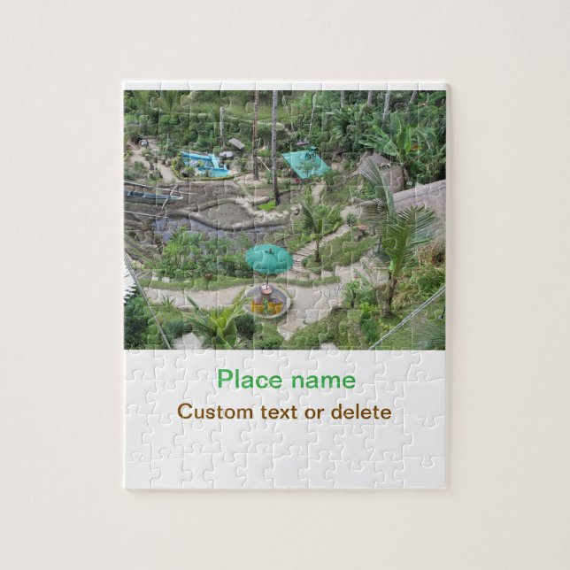 Puzzle eau océan plage photo ajouter nom texte place été (Vertical)