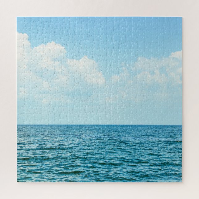 Puzzle Eau Océanique, Ciel bleu clair. (Vertical)