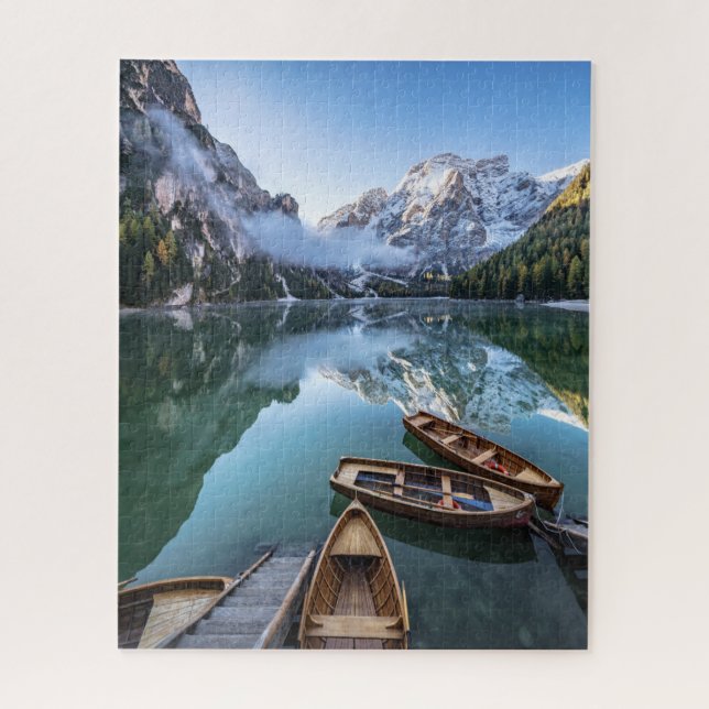 Puzzle Eau | Pragser Wildsee Dolomites Italie (Vertical)
