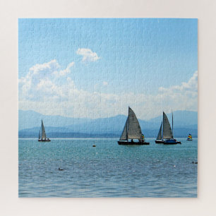 Puzzle Eaux bleues à voile