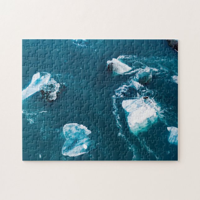 Puzzle Eaux bleues et glace blanche (Horizontal)