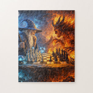 Puzzle Échec éternel : Duel d'échecs entre un magicien et