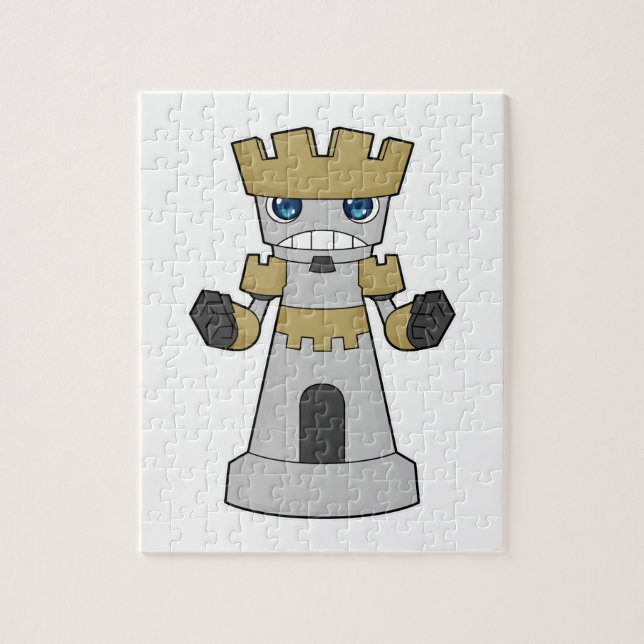 Puzzle Échecs Pièce Rook Échecs (Vertical)