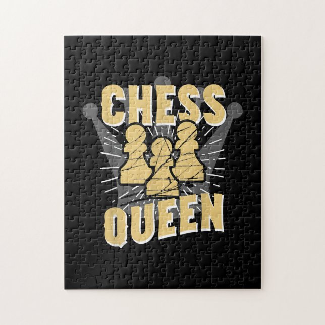 Puzzle Échecs Queen Enfants & Femmes Cadeau (Vertical)