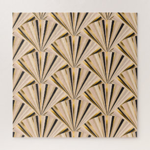 Puzzle Échelles Art Déco : Géométrie dorée glamour