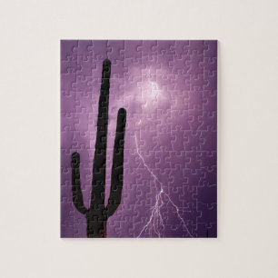 Puzzle Éclair violet et cactus, AZ