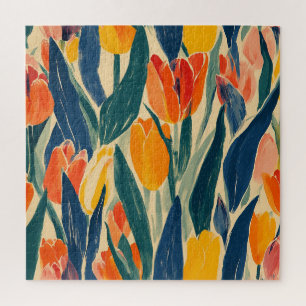 Puzzle Éclat printanier des tulipes