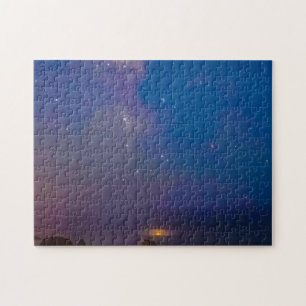 Puzzle Éclipse lunaire & Voie lactée Bandon Beach, Oreg