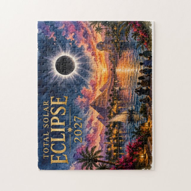 Puzzle Éclipse solaire totale de 2027 en Égypte (Vertical)