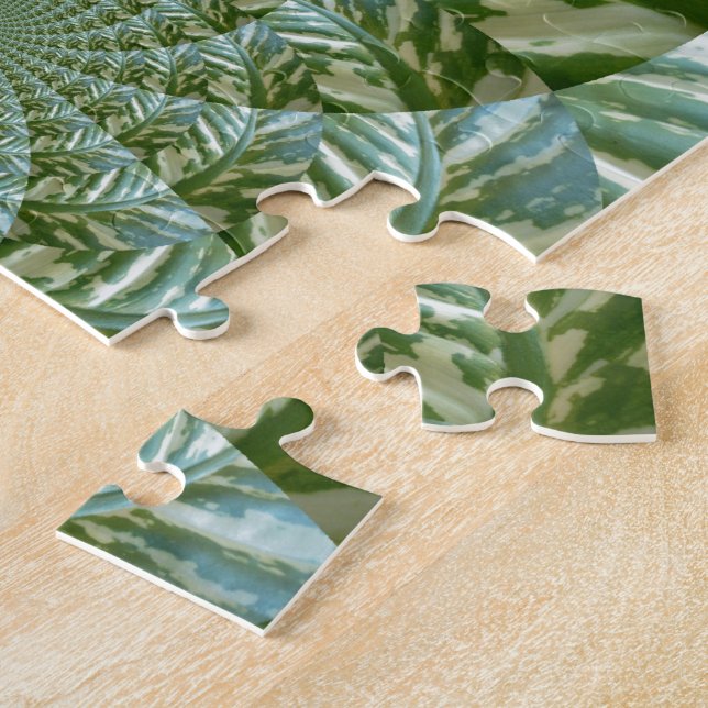 Puzzle Eco Green Camo Kaleidoscope Art Design d'impressio (Côté)