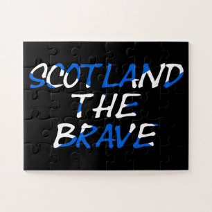 Puzzle Ecosse Le brave sur le drapeau écossais 11x14 30pc