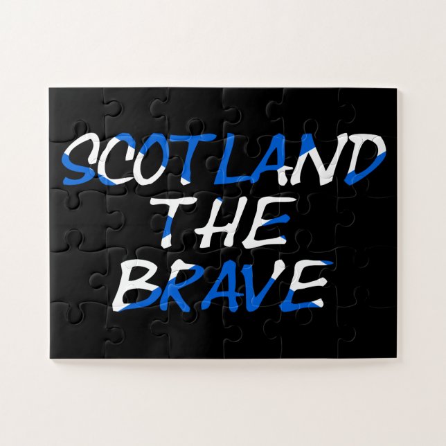Puzzle Ecosse Le brave sur le drapeau écossais 11x14 30pc (Horizontal)