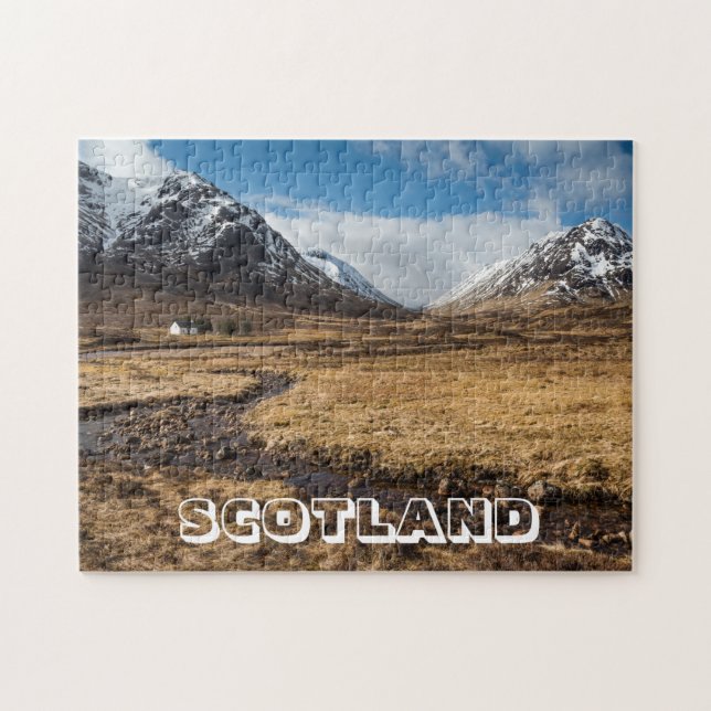 Puzzle Ecosse, Montagnes couvertes de neige (Horizontal)