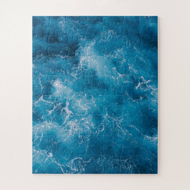 Puzzle Écrasement des vagues de l'océan bleu (Vertical)