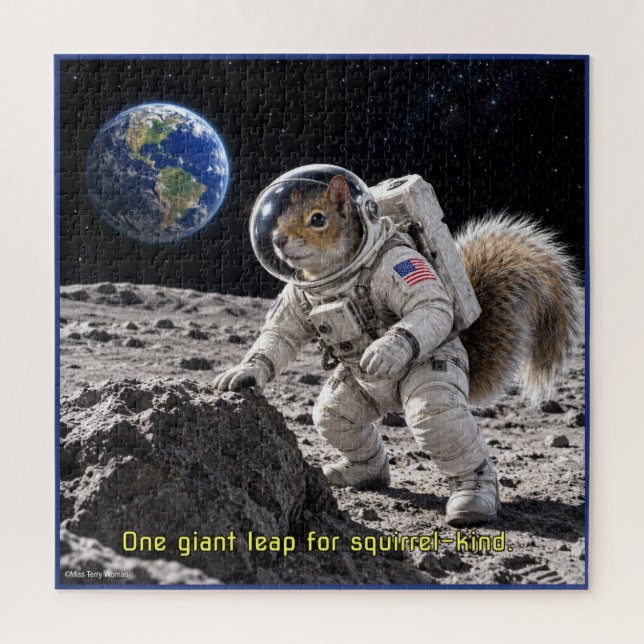 Puzzle Écureuil dans l'espace (Vertical)