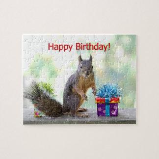 Puzzle Écureuil de joyeux anniversaire
