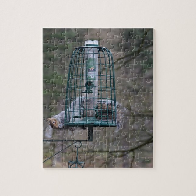 Puzzle Écureuil sur le conducteur d'oiseau (Vertical)