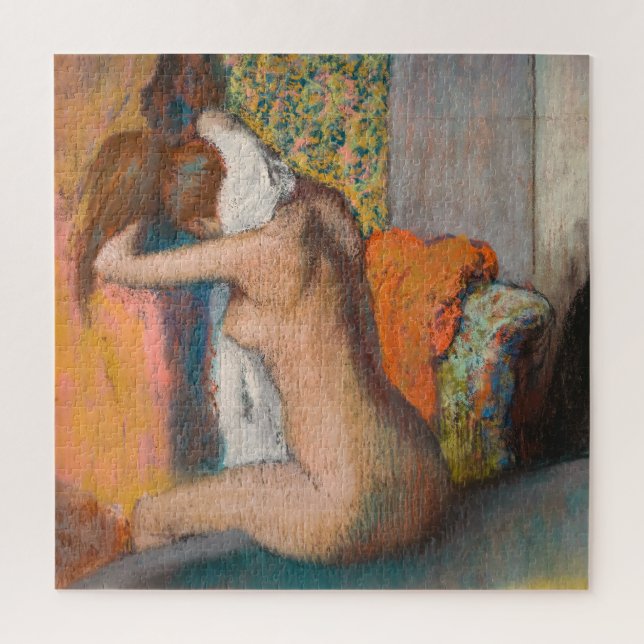 Puzzle Edgar Degas - Après le bain, une femme essuie le c (Vertical)