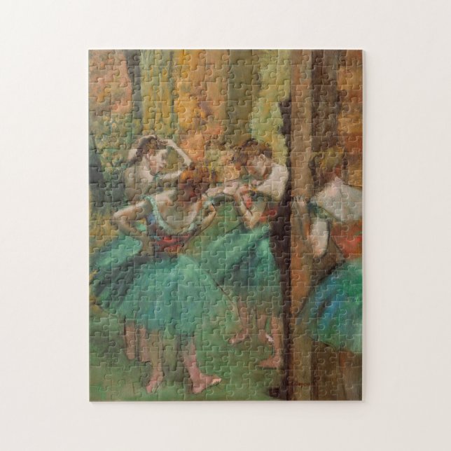 Puzzle Edgar Degas Danseurs rose et vert (Vertical)