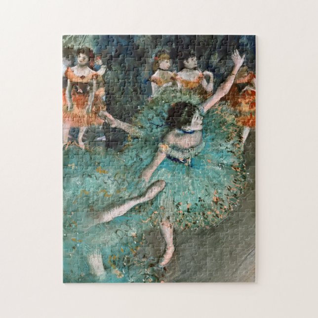 Puzzle Edgar Degas - Danseuse Qui Balaye. Danseur En Vert (Vertical)