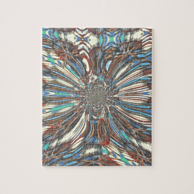 Puzzle Edgy African Urban Pop Art Conception optique Abst (Vertical)