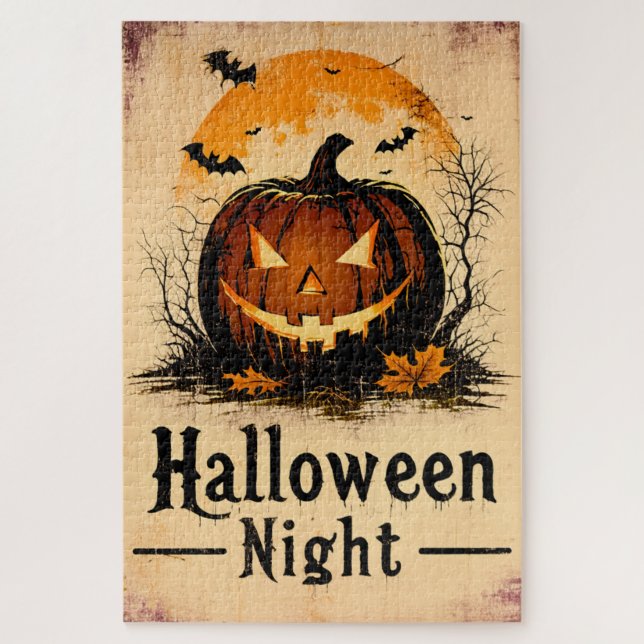 Puzzle Édition spéciale Halloween graphique – Thème année (Vertical)