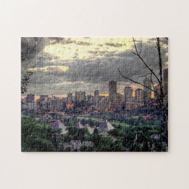 Puzzle Edmonton Canada Skyline (Horizontal)