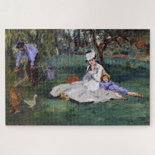 Puzzle Edouard Manet - La famille Monet dans leur jardin