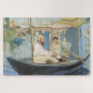 Puzzle Edouard Manet - Monet Peinture sur son Studio Boat
