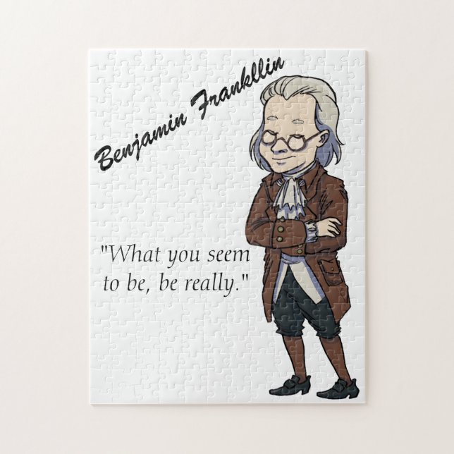 Puzzle Éducatif Benjamin Franklin Citation Histoire Puzzl (Vertical)