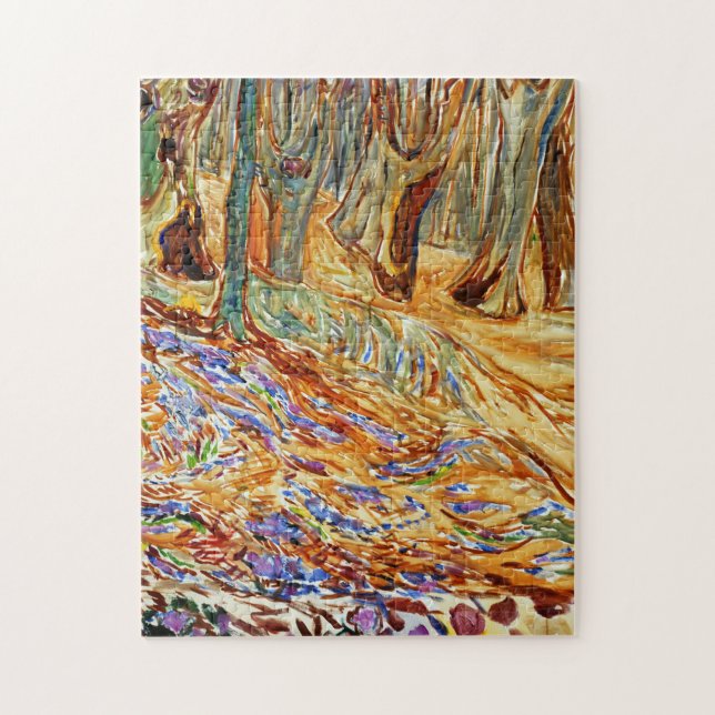 Puzzle Edvard Munch - La forêt d'Elm au printemps (Vertical)