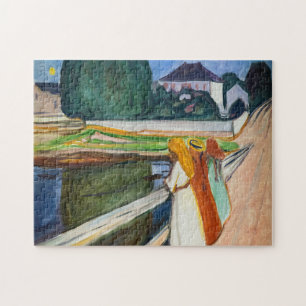 Puzzle Edvard Munch - La nuit blanche des filles sur le p