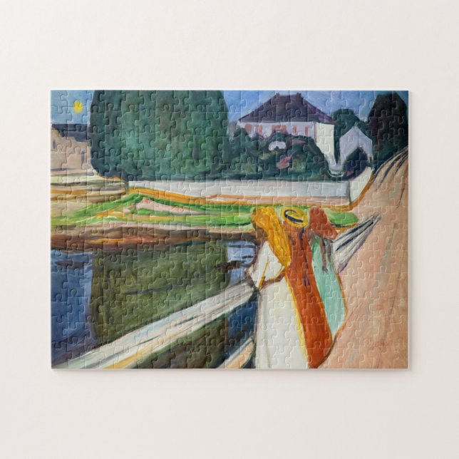 Puzzle Edvard Munch - La nuit blanche des filles sur le p (Horizontal)